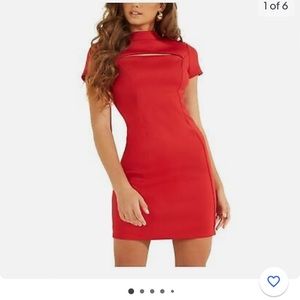 Red tight dress